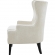 Clementine Wing Accent Arm Chair in Cream Fabric & Black